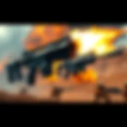 Fdd and Bajrung guns displayed prominently on a battlefield, showcasing their advanced design and power, with older models in the background