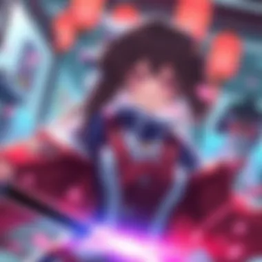 A character named Female Edward from Yomi no Tsugai, showcasing her unique outfit and features in an exciting scene.