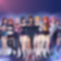 Group of strong female anime characters standing confidently, showcasing their unique styles and personalities, reflecting strength and impact in storytelling.