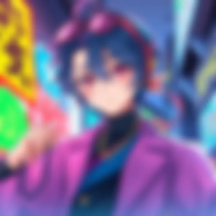 A colorful depiction of Femboy Mahito, showcasing his stylish outfit and expressive features, symbolizing his unique appeal and charm.