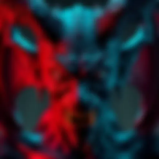 An artistic depiction of a devil character, featuring dark colors and exaggerated features, symbolizing societal fears and biases related to race.