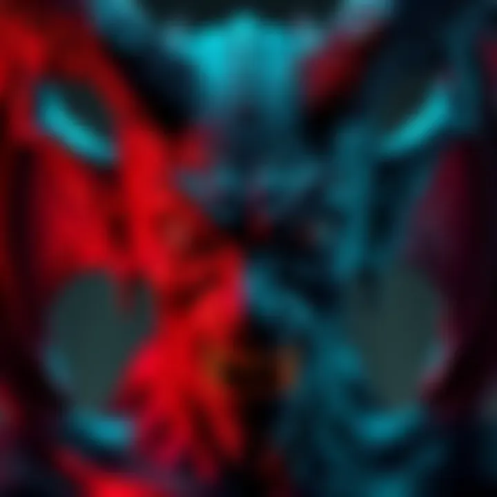 An artistic depiction of a devil character, featuring dark colors and exaggerated features, symbolizing societal fears and biases related to race.