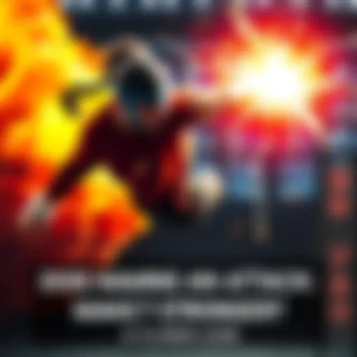 A powerful fighter strikes with a bright, named attack surrounded by energy, emphasizing the strength of labeled moves.