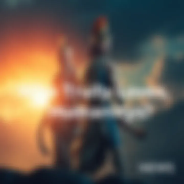 Three figures representing Spenta, Heracles, and Prometheus standing together, symbolizing their love for humanity through their actions