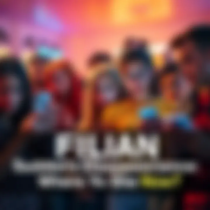 A worried group of fans searching for clues about Filian's disappearance, holding phones and looking concerned