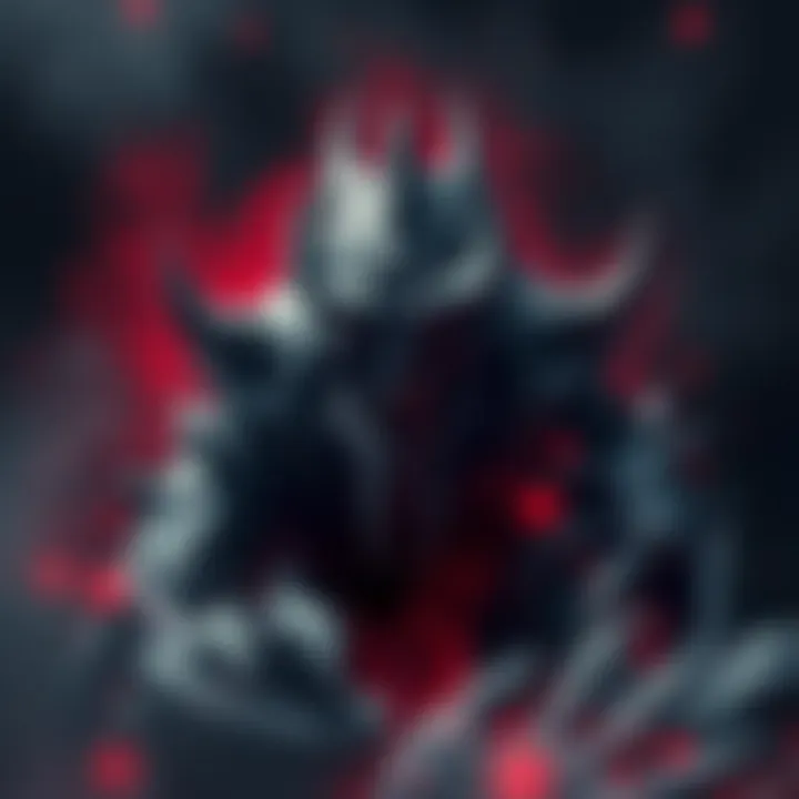 The intimidating final boss character from the game 984, surrounded by a dark, intense atmosphere, ready for battle.