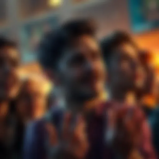 Final Moments of the Series Fans reacting to the surprising finale of a popular series, showing a mix of shock and satisfaction on their faces.