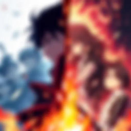 A split image featuring characters from Fire Force on one side and Soul Eater on the other, showcasing their unique styles and themes.