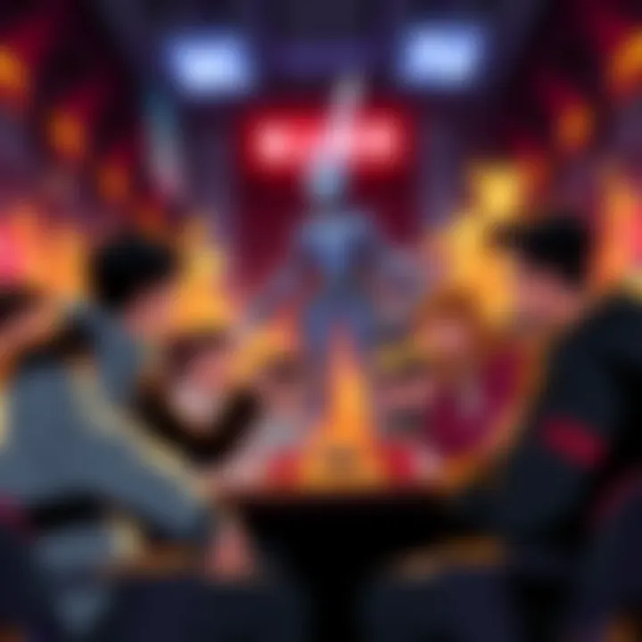 Fire Force fans discussing character abilities and power levels passionately in a heated forum setting