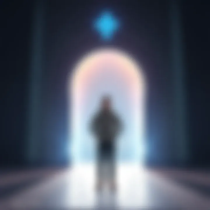 A person standing in front of Heavens Door, sharing their experience with a smile