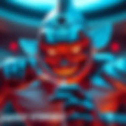 A Fishman character injecting Energy Steroids, showing a dramatic physical transformation with glowing effects.