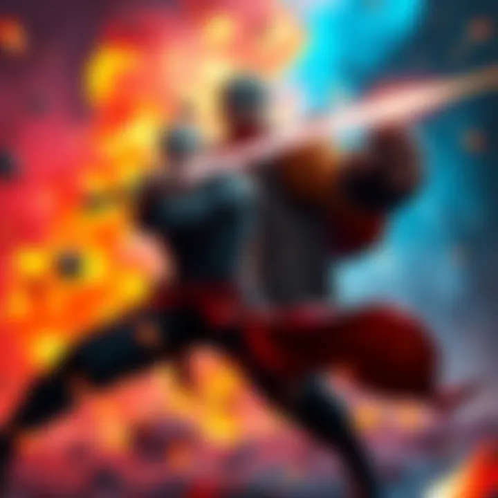 A striking scene from the creditless opening of Fist of the North Star, featuring dynamic visuals and dramatic action.