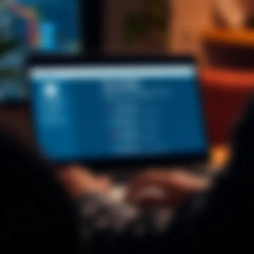 A person troubleshooting the Team Builder on a laptop, showing an unresponsive screen with refresh options visible.