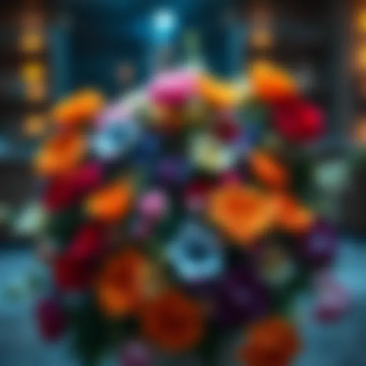 A colorful arrangement of flowers symbolizing love and remembrance for Mommy Fauna