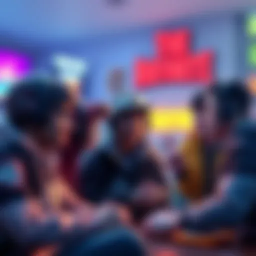 A group of Fortnite players engaged in a discussion about game pricing and quality, with animated expressions showcasing their emotions.