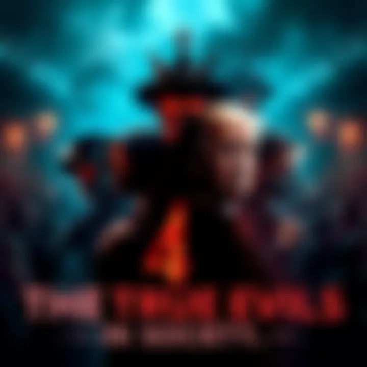 A graphic representation showing symbols of murder, violence, and a controversial politician, with a backdrop of a divided crowd reflecting heated debates.