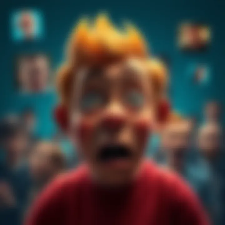 A character named Franky showing a shocked expression, surrounded by humorous reactions from people online.