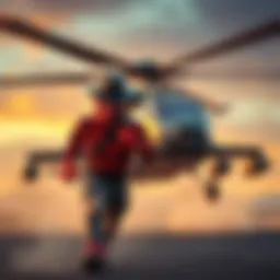Freddy battles an attack helicopter Freddy stands ready to confront an attack helicopter in a dramatic showdown