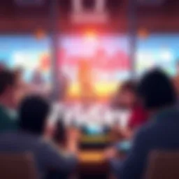 A group of people discussing gaming topics, including the Wii U, in a friendly setting, with gaming consoles in view.