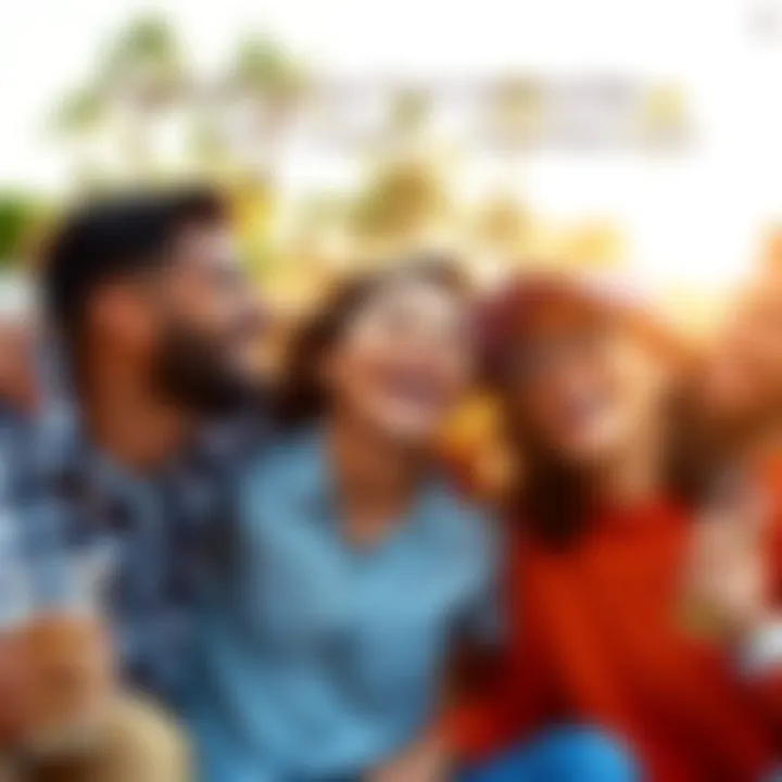 A group of friends sharing laughter and fun moments outdoors, enjoying their time and creating happy memories.