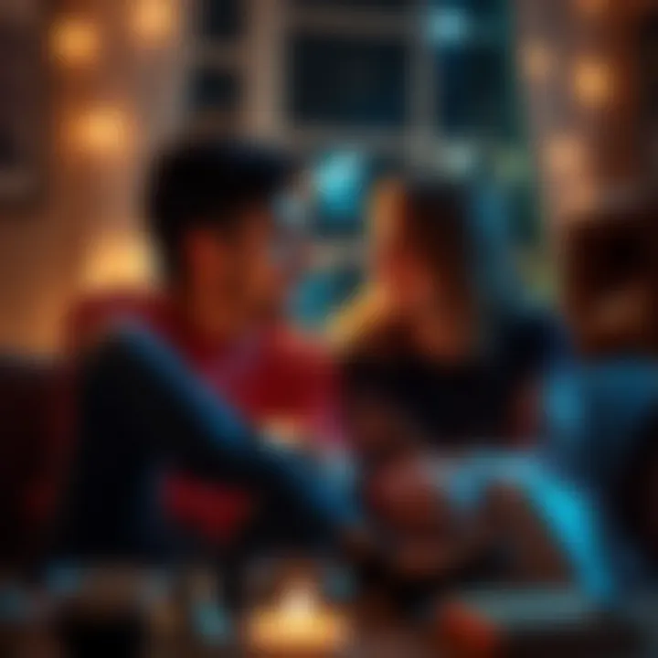 Two friends enjoying a deep conversation in a cozy setting, illustrating the bond of platonic soulmates.