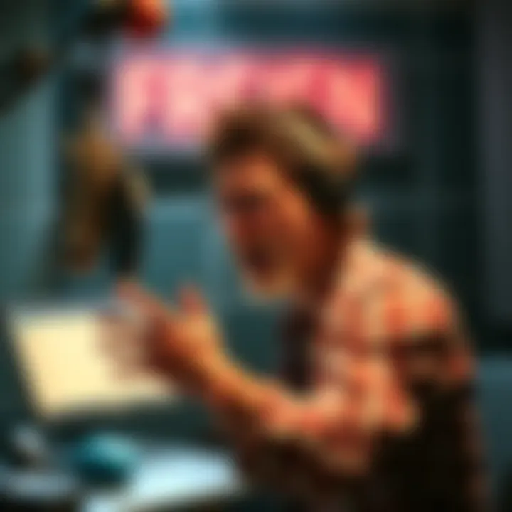 Frieren's English Dub Voice Actor A voice actor passionately performing as Frieren at a recording studio, conveying deep emotions.