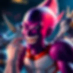Frieza showing a funny face while delivering a joke in a dramatic scene