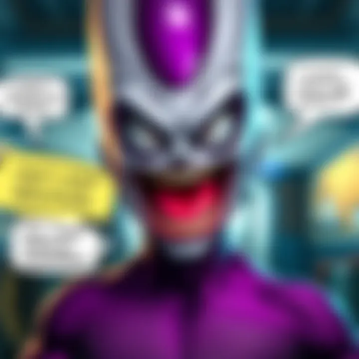 Frieza showing a shocked expression in a humorous setting, surrounded by funny captions.