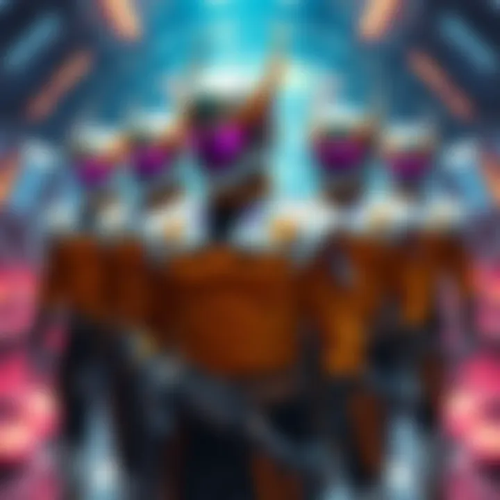 The Frieza troops wearing their distinctive uniforms that resemble those from classic Star Trek, showcasing a blend of sci-fi elements and pop culture references.