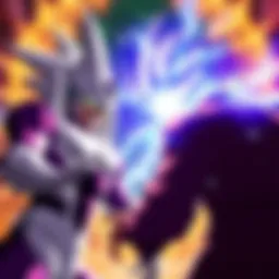 Frieza in his Namek 1st Form facing off against a powerful Bleach character, showcasing their intense battle in the anime universe.