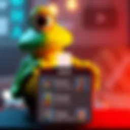 Frog Man Poll Voting A colorful graphic showing a frog character and a voting box with characters listed for a popularity poll.