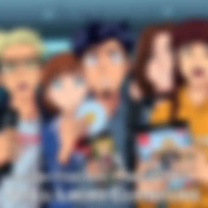 A group of anime fans looking disappointed while holding DVDs of unfinished series from the early 2000s, discussing their favorite shows that lack closure.