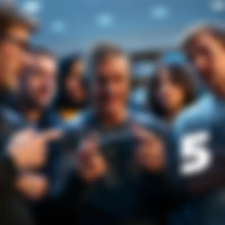 A group of fans expressing frustration over Gear 5, with one holding a game controller and others looking concerned.