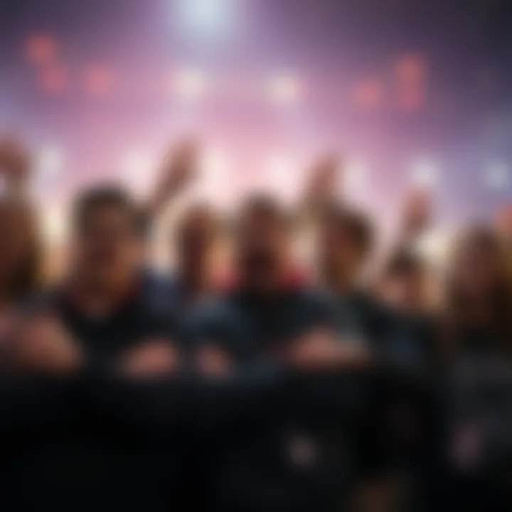 A group of fans expressing disappointment after a long-awaited story conclusion, showing mixed emotions and frustration.