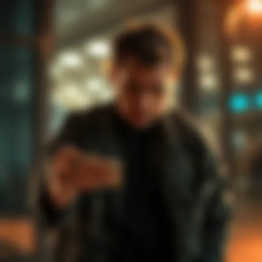 A person looking frustrated while holding a smartphone, contemplating tossing it in the air with a frustrated expression