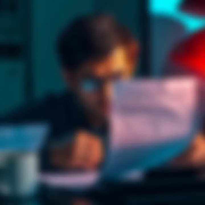 A frustrated person stares at a long list of unfulfilled requests on a desk, showing signs of disappointment.