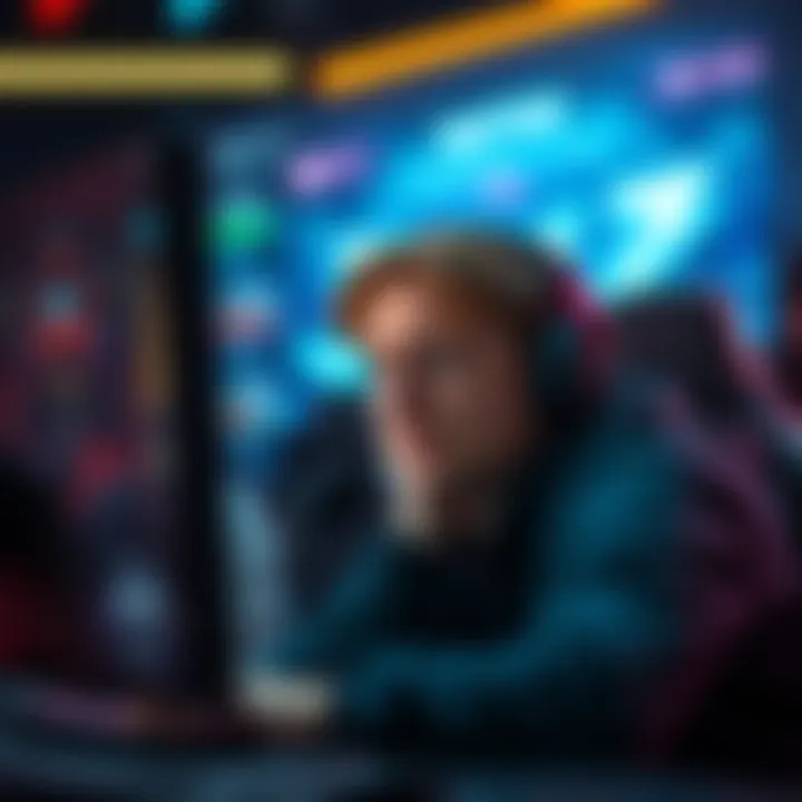 A player looking upset while playing a video game, showing unfair game mechanics on the screen.