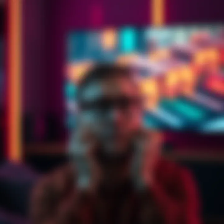 A person looking annoyed while trying to watch TV on an LG device, showing frustration due to pausing issues.