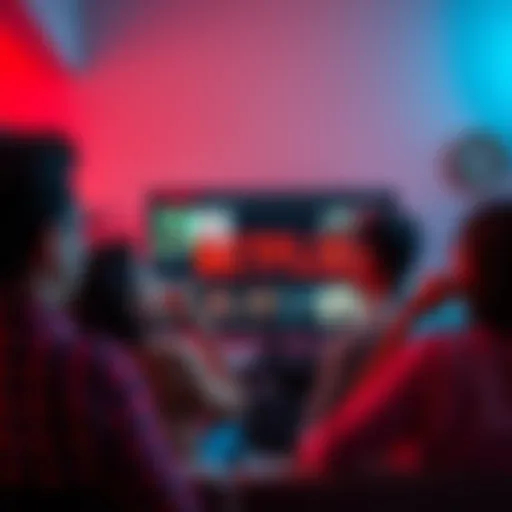 Frustrated viewers watching Netflix A group of people expressing frustration while watching Netflix on a television, highlighting concerns over the streaming service's release schedule.