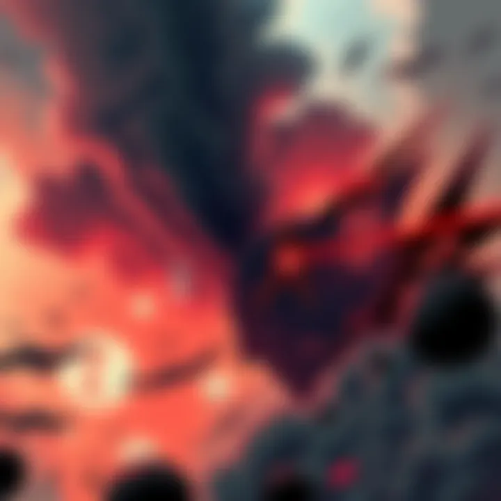 Fujimoto's Final Chapter Art An illustration showing a character in turmoil, surrounded by dark clouds and ominous symbols, representing the tension before the final chapter of Fujimoto's story.