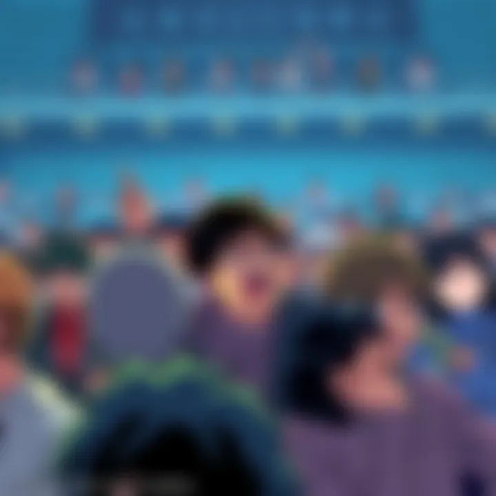 Fans React to Fujimoto's Final Chapter A crowd of fans discussing Fujimoto's final chapter, showing mixed emotions of excitement and frustration.