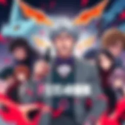 Fujimoto teasing fans about a possible Part 3, surrounded by characters from the series, including hints of the 'Devil devil' concept and Power reunion.