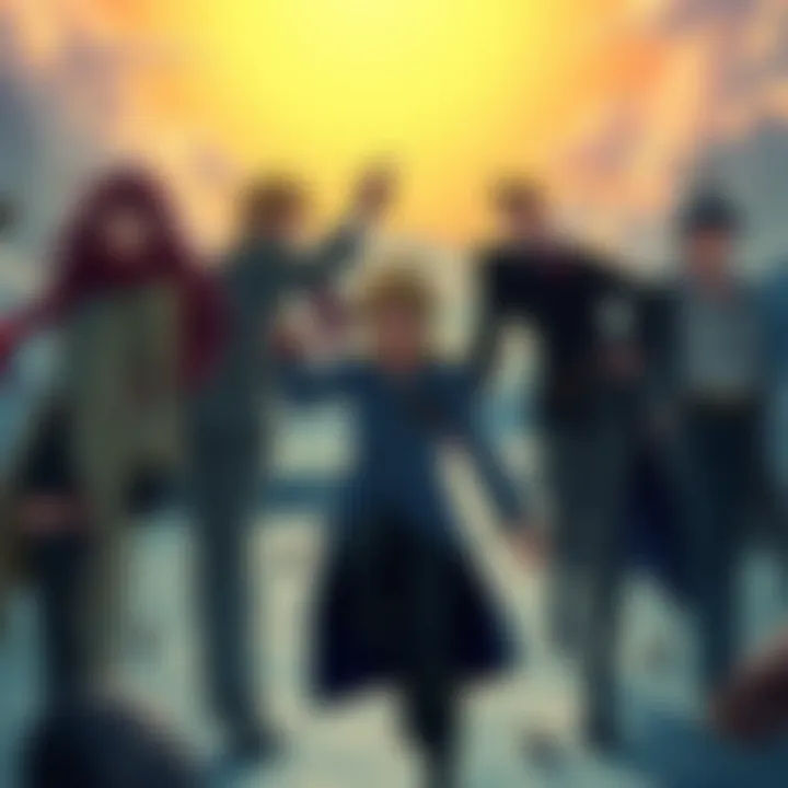 A captivating scene from Fullmetal Alchemist Brotherhood showcasing the main characters on an adventure.