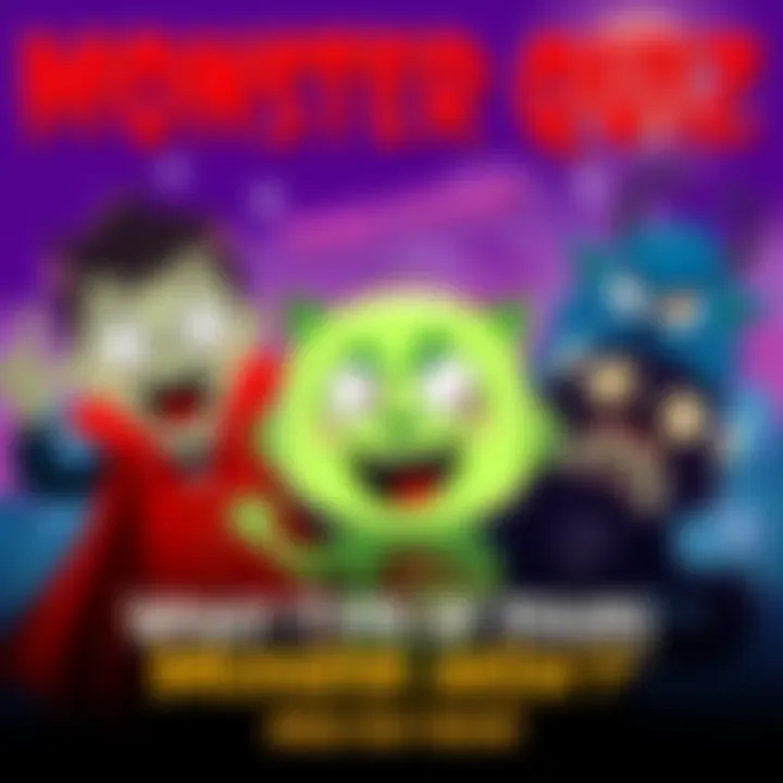 A playful illustration showing various cartoon monsters like a zombie, vampire, and werewolf, inviting people to take a quiz.