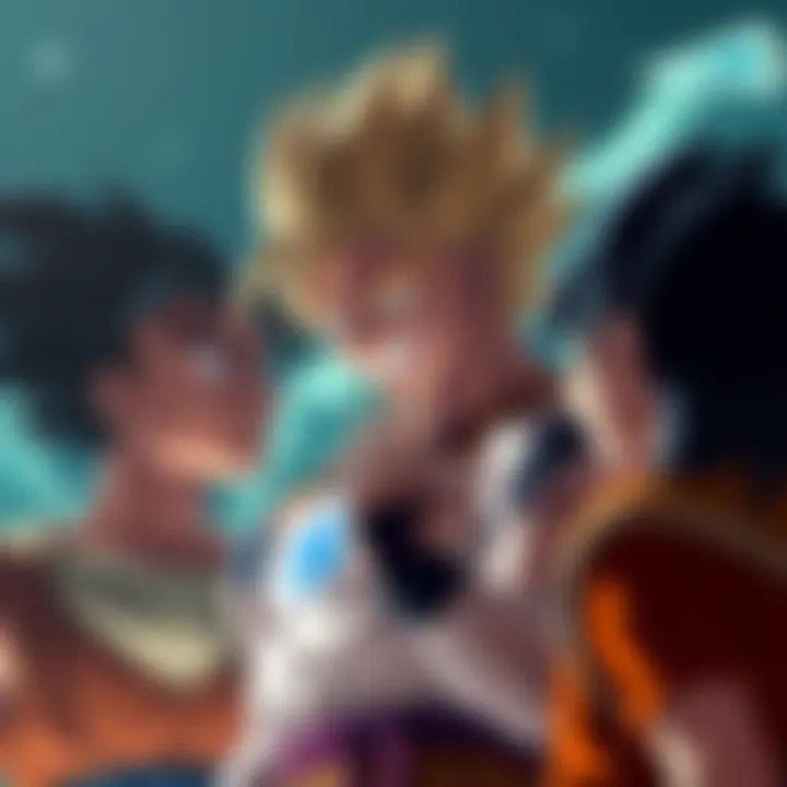 A humorous take on the 'Hand on Shoulder' meme featuring characters from Dragon Ball in a funny interaction.