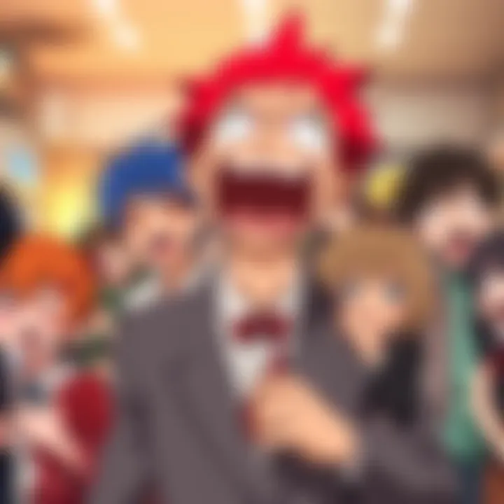A collection of humorous and cringe-worthy anime memes from 2018, showcasing memorable characters and chaotic scenes.