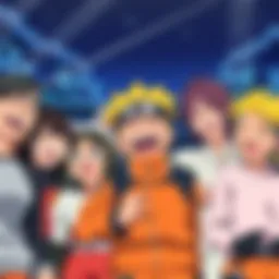 Funny Anime Characters A group of anime characters laughing and engaging in humorous antics reminiscent of filler episodes, showcasing their playful expressions and silly situations.