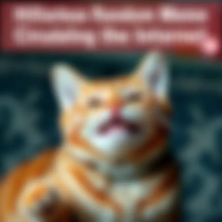 A cat making a funny face, showcasing humor that resonates with people online.