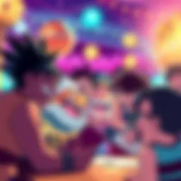 A colorful animated scene from Dokkan showing characters in a humorous situation, eliciting laughter.