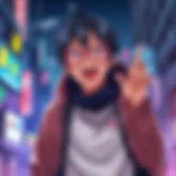 Naoya from JJK in an unexpected pose, capturing a humorous scene from the anime.
